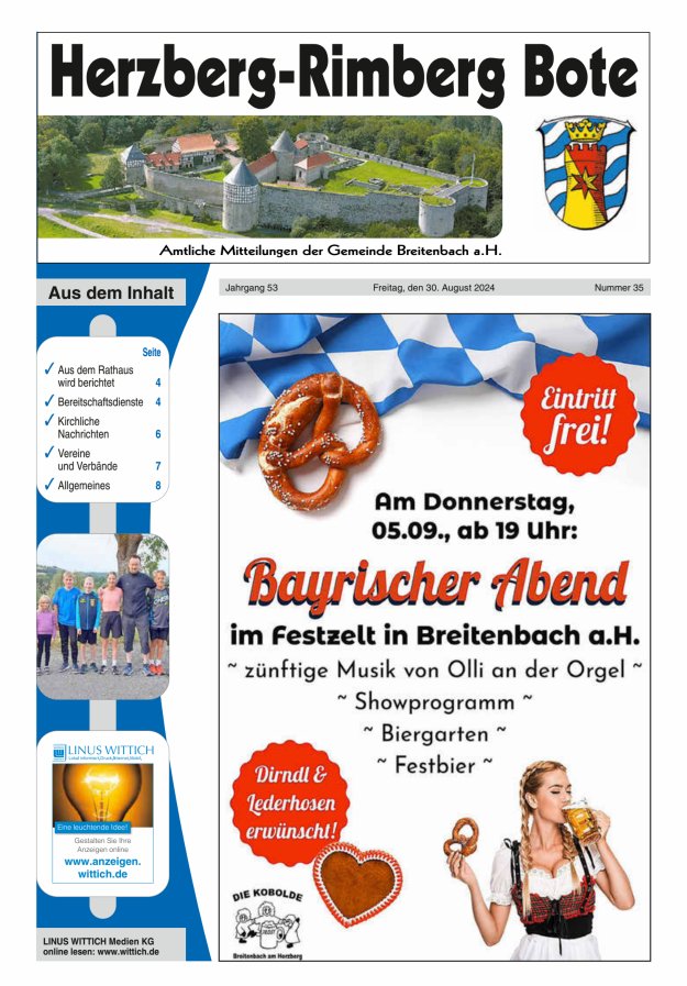 Herzberg-Rimberg Bote Titelblatt 35/2024