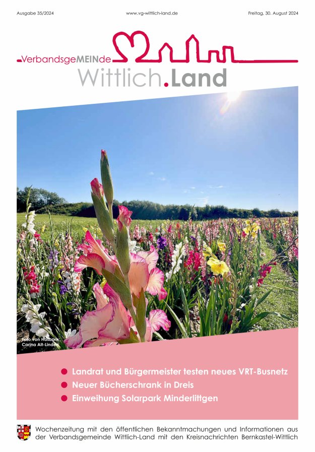 Mein Wittlich.Land Titelblatt 35/2024