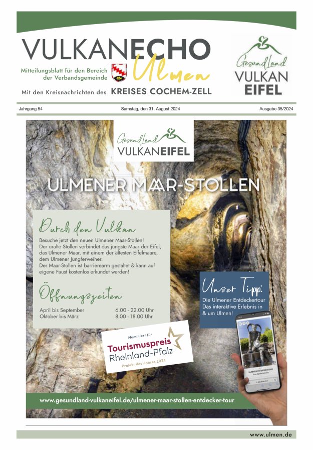 Vulkan Echo VG Ulmen Titelblatt 35/2024