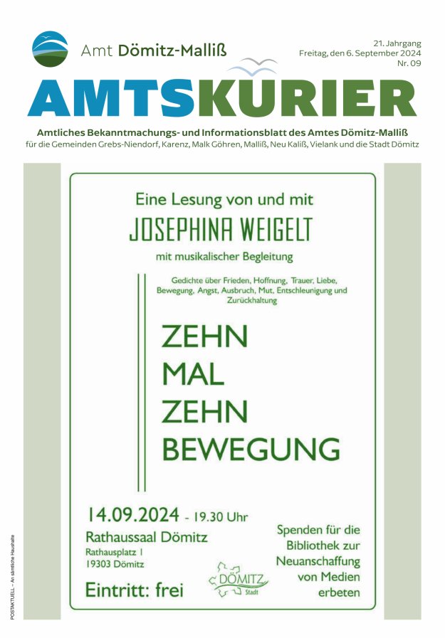 Amts-Kurier Titelblatt 09/2024