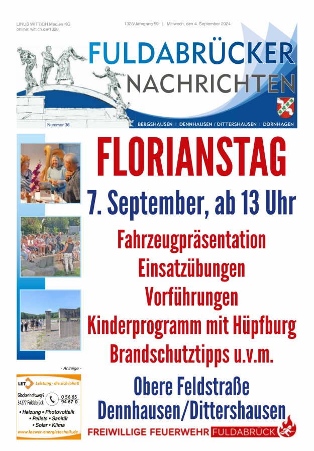Fuldabrücker Nachrichten Titelblatt 36/2024