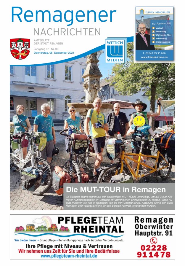 Remagener Nachrichten Titelblatt 36/2024
