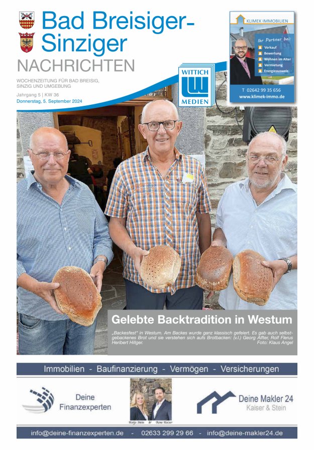 Bad Breisiger-Sinziger Nachrichten Titelblatt 36/2024