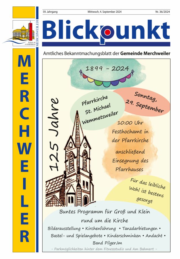 Blickpunkt Merchweiler Titelblatt 36/2024