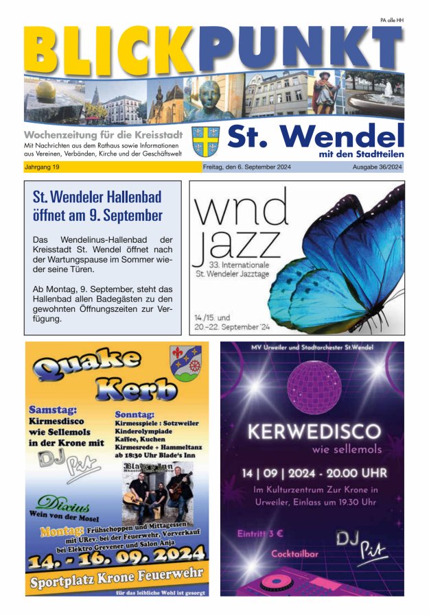 Blickpunkt St Wendel Titelblatt 36/2024