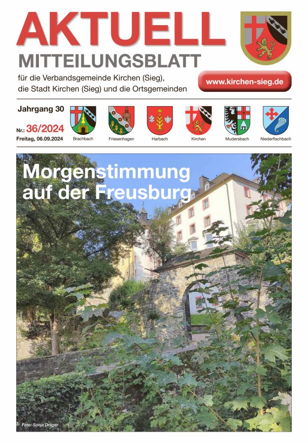 Aktuell - Mitteilungsblatt für die VG Kirchen (Sieg) Titelblatt 36/2024