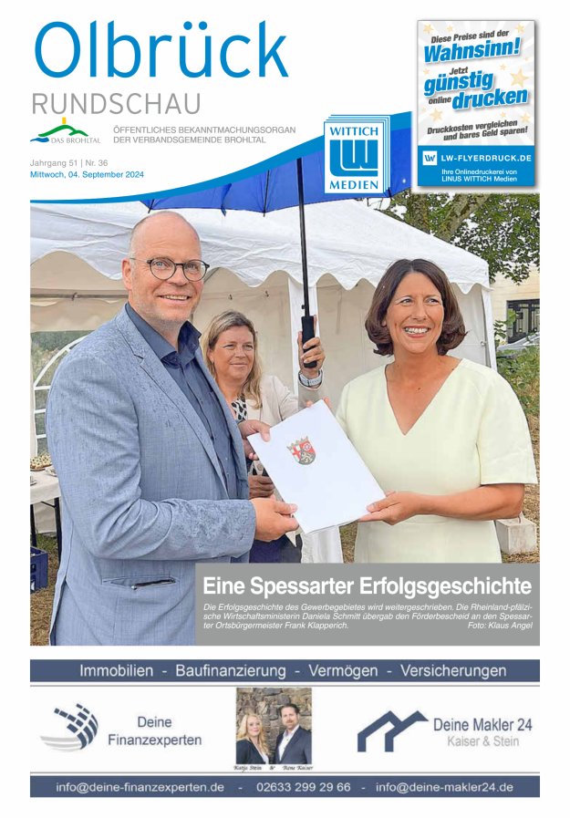 Olbrück Rundschau Titelblatt 36/2024