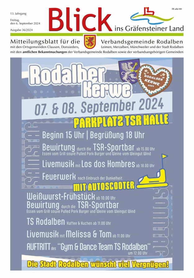 Blick ins Gräfensteiner Land VG Rodalben Titelblatt 36/2024
