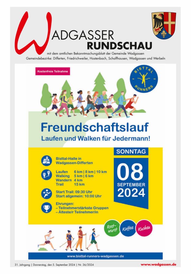 Wadgasser Rundschau Titelblatt 36/2024