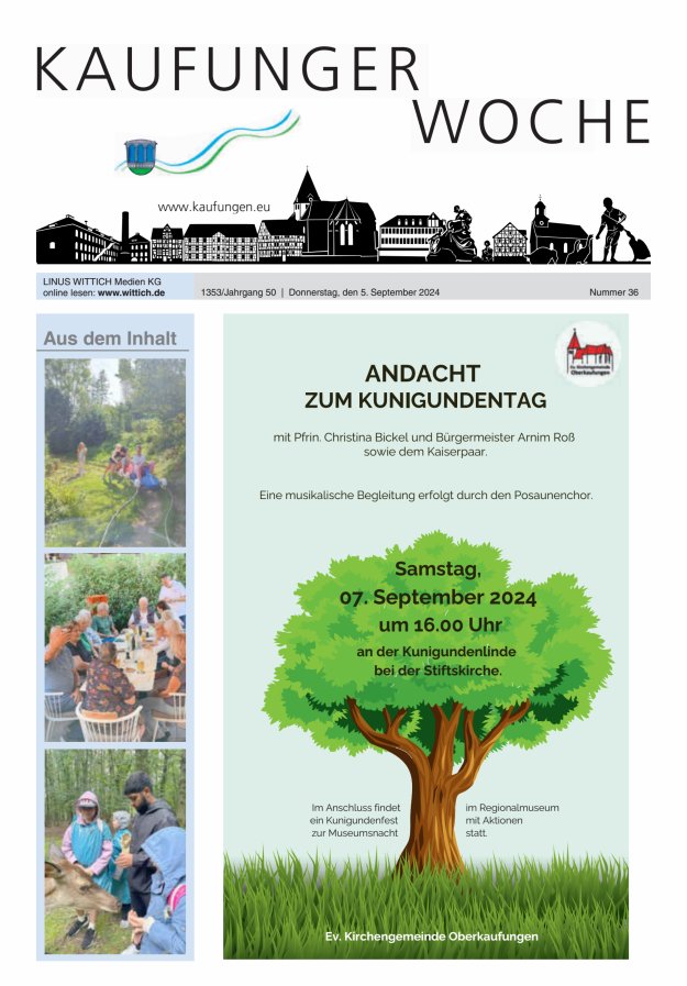 Kaufunger Woche Titelblatt 36/2024