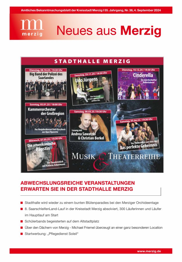 Neues aus Merzig Titelblatt 36/2024
