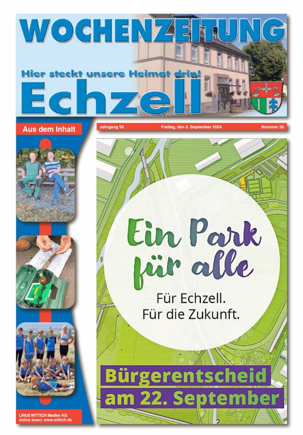Wochenzeitung für die Gemeinde Echzell Titelblatt 36/2024