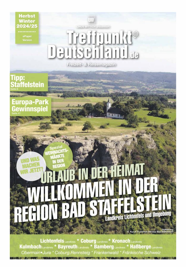 TreffpunktDeutschland Region Bad Staffelstein Reisemagazin Titelblatt 04/2024