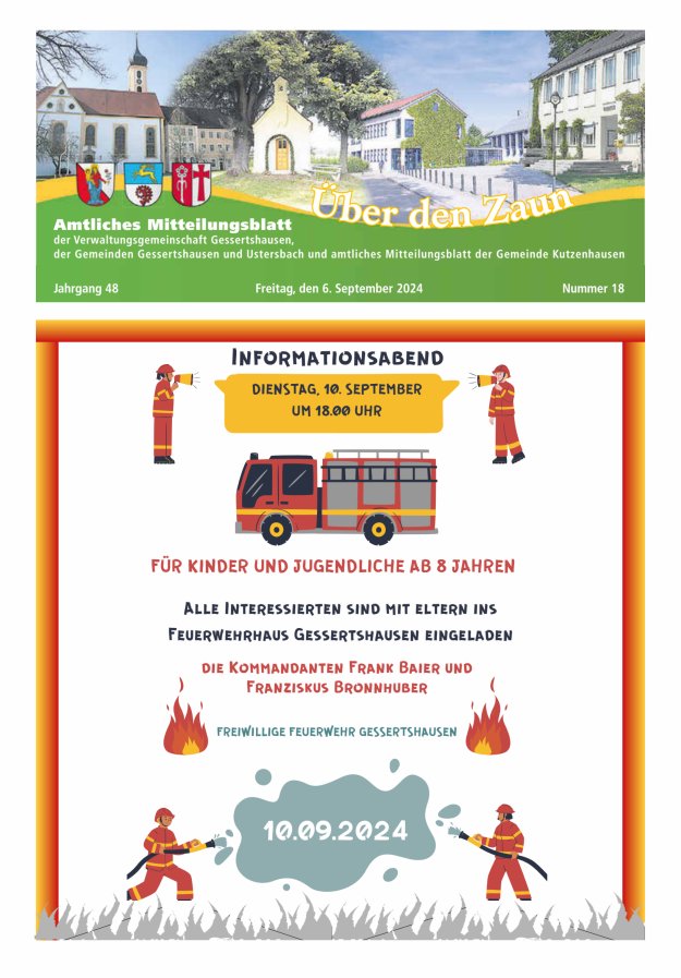 Über den Zaun Titelblatt 18/2024
