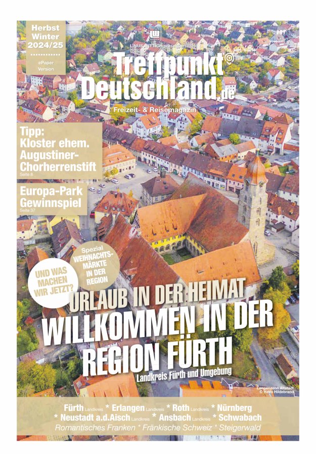 TreffpunktDeutschland Region Fürth Reisemagazin Titelblatt 04/2024