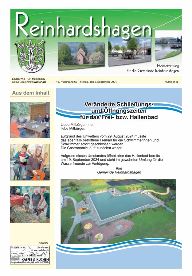 Unser Blättchen Titelblatt 36/2024