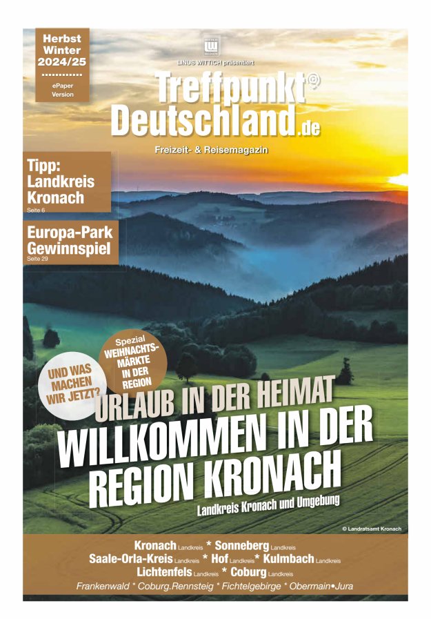 TreffpunktDeutschland Region Kronach Reisemagazin Titelblatt 04/2024