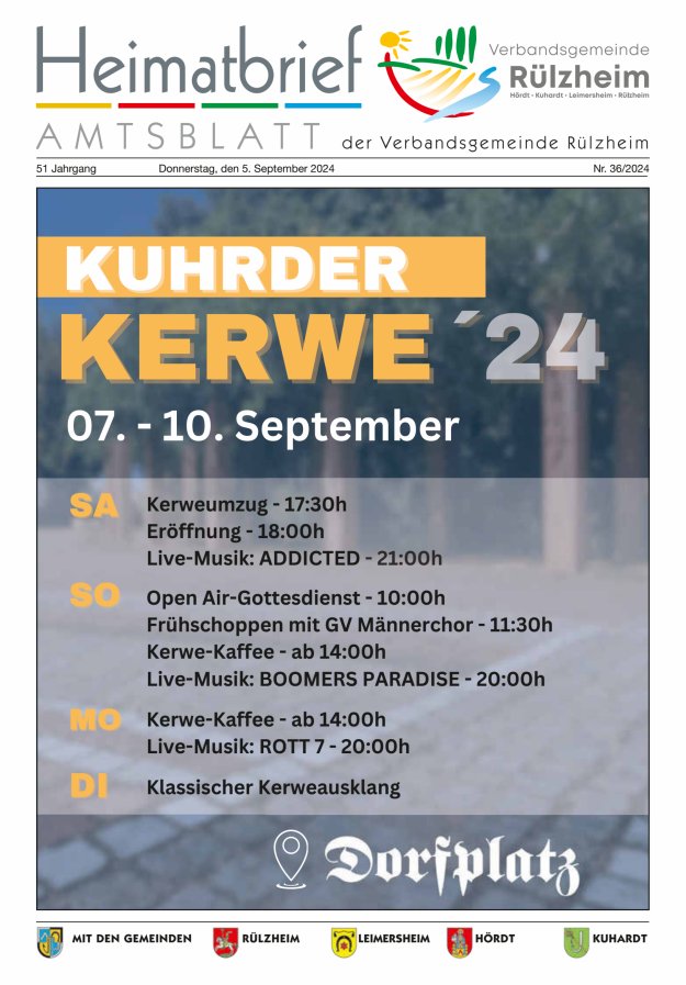 Heimatbrief VG Rülzheim Titelblatt 36/2024