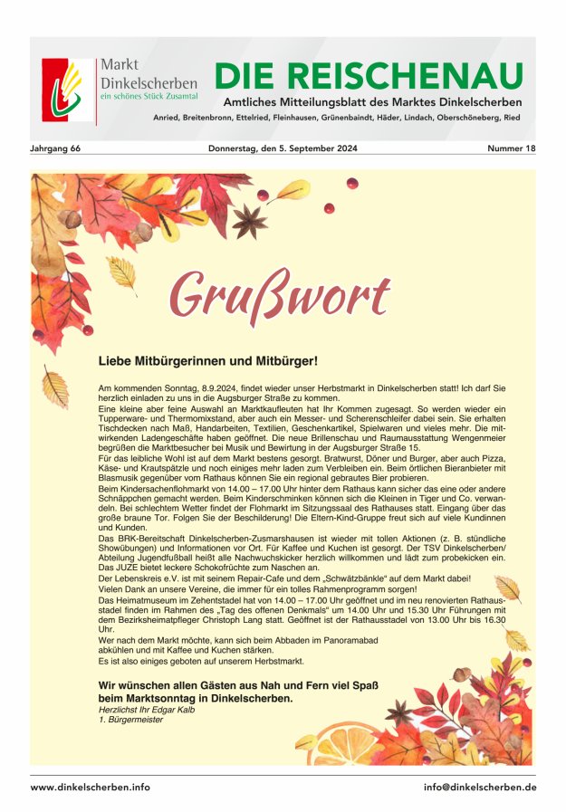 Die Reischenau Titelblatt 18/2024