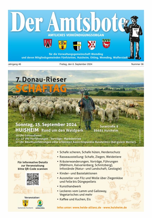 Der Amtsbote - Wemding Verwaltungsgemeinschaft Titelblatt 36/2024