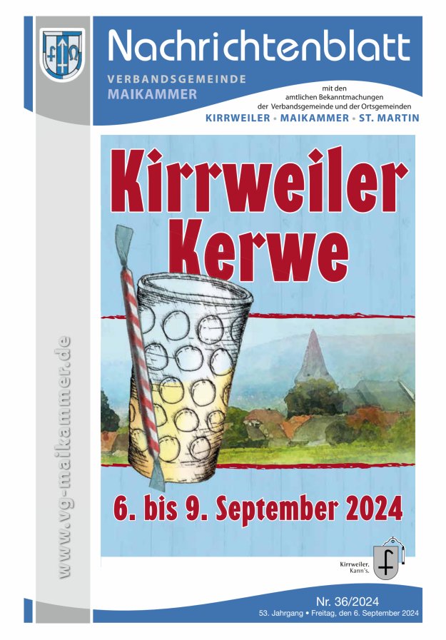 Nachrichtenblatt VG Maikammer Titelblatt 36/2024
