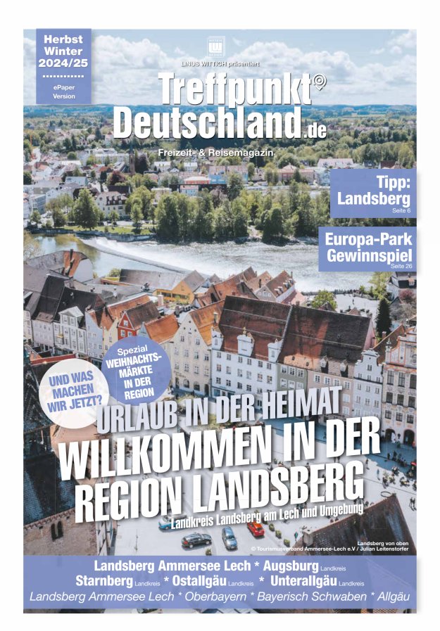 TreffpunktDeutschland Region Landsberg Reisemagazin Titelblatt 04/2024