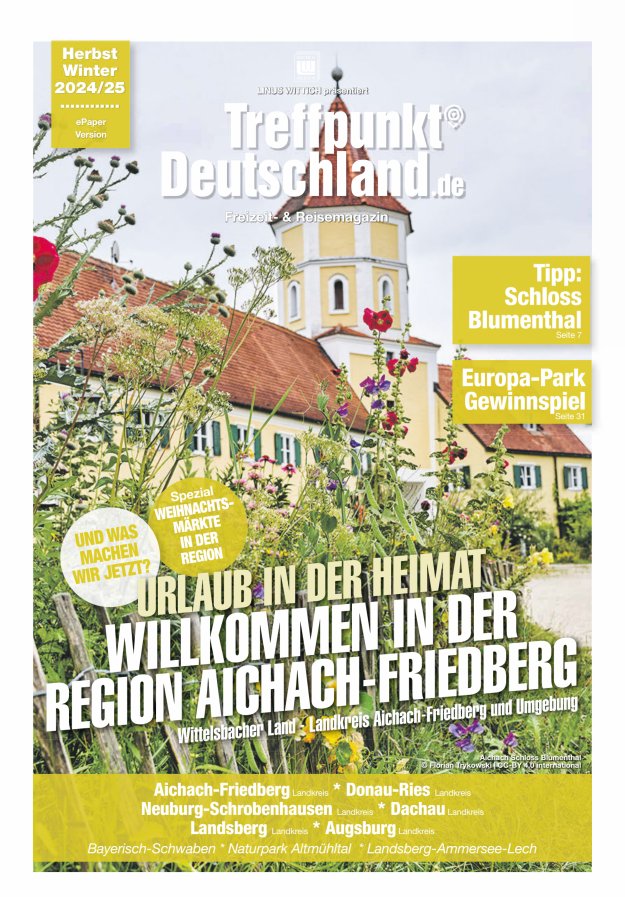TreffpunktDeutschland Region Aichach Reisemagazin Titelblatt 02/2024