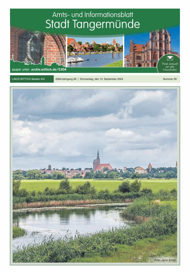 Tangermünde Titelblatt 09/2024