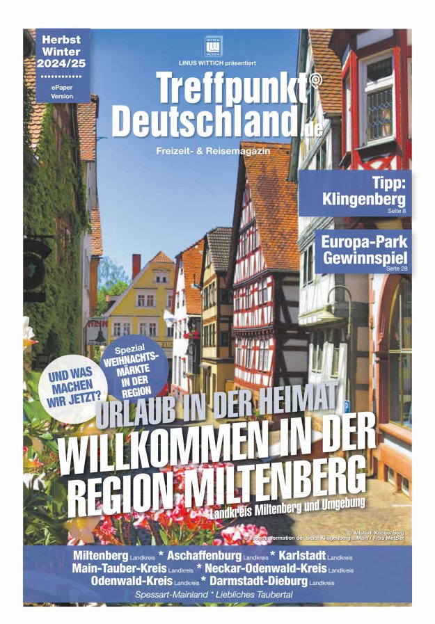 TreffpunktDeutschland Region Miltenberg Reisemagazin Titelblatt 04/2024