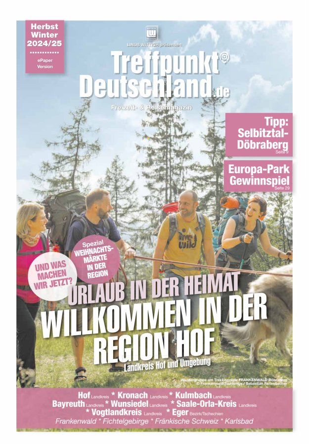 TreffpunktDeutschland Region Hof Reisemagazin Titelblatt 03/2024