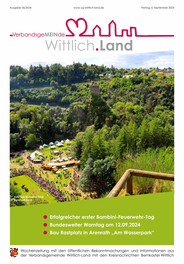 Mein Wittlich.Land Titelblatt 36/2024