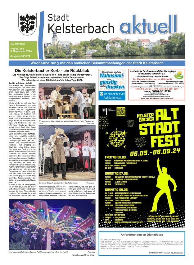 Kelsterbach aktuell Titelblatt 36/2024