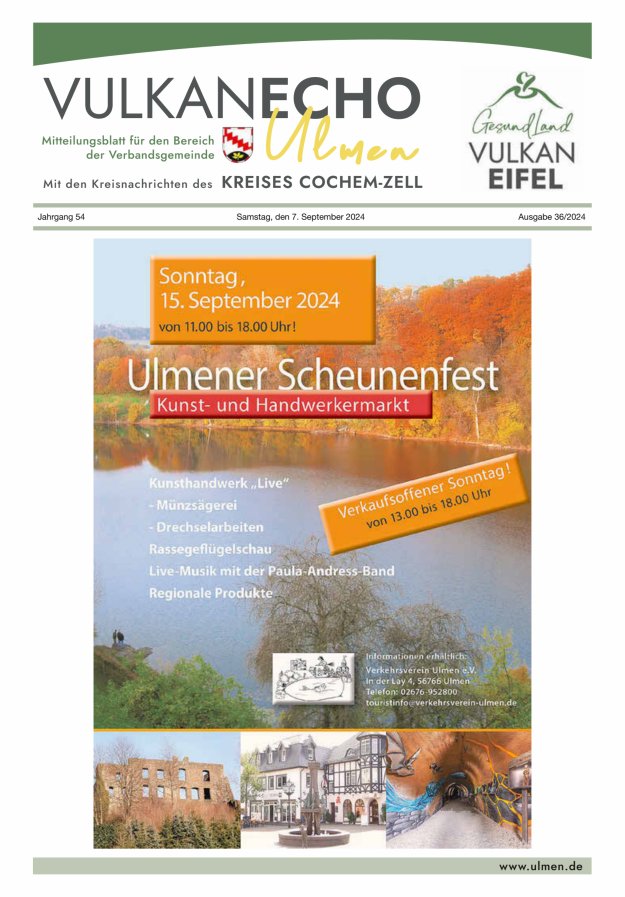Vulkan Echo VG Ulmen Titelblatt 36/2024