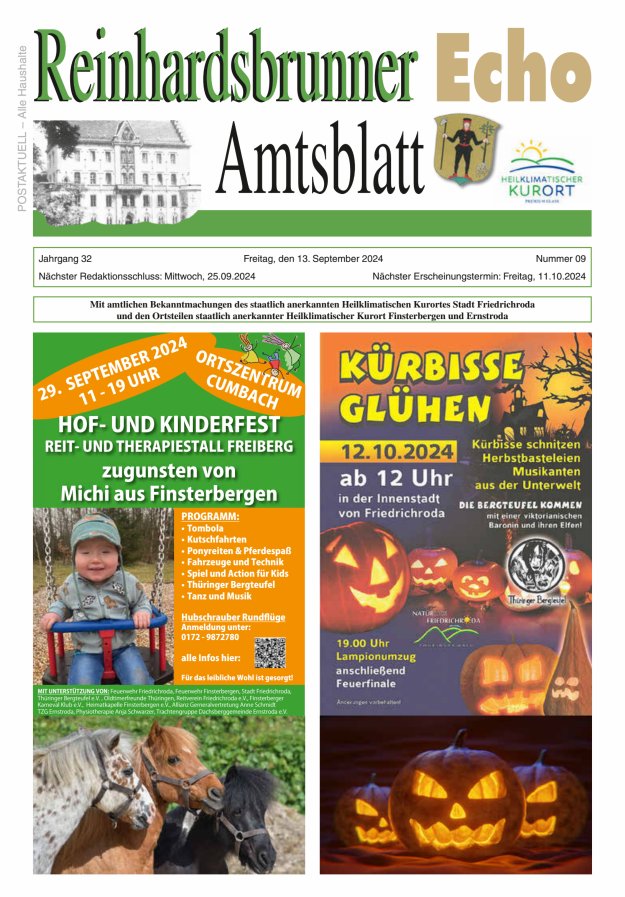 Reinhardsbrunner Echo Titelblatt 09/2024