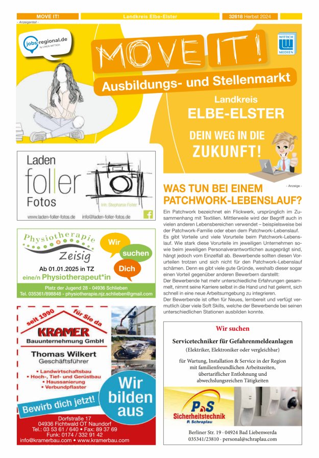Ausbildungsratgeber Landkreis Elbe-Elster Titelblatt 02/2024