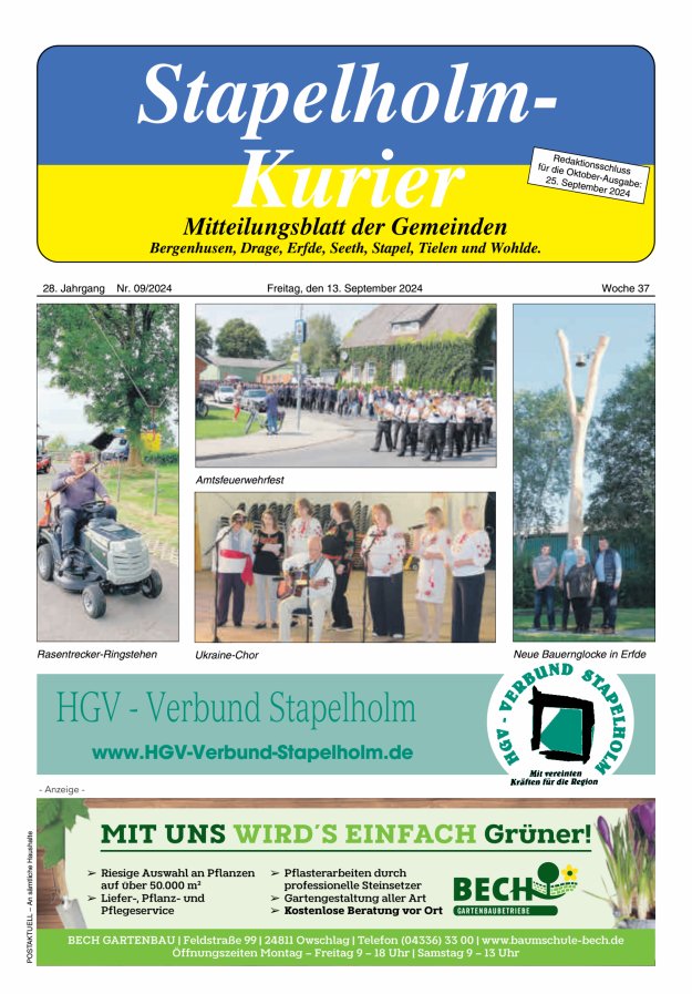 Stapelholm-Kurier Titelblatt 09/2024