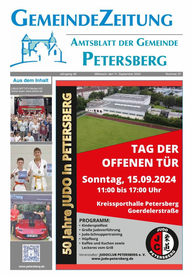 Amtsblatt Blickpunkt Petersberg Titelblatt 37/2024
