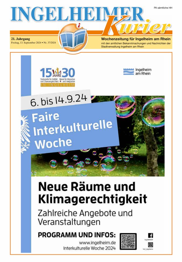 Ingelheimer Kurier Titelblatt 37/2024