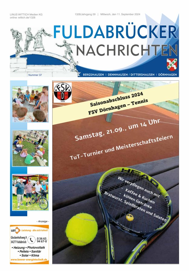 Fuldabrücker Nachrichten Titelblatt 37/2024