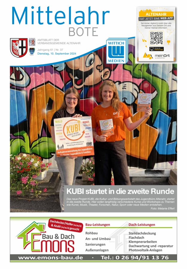 Mittelahr Bote Titelblatt 37/2024