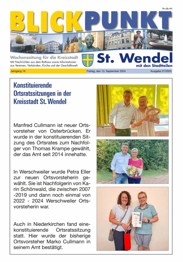 Blickpunkt St Wendel Titelblatt 37/2024