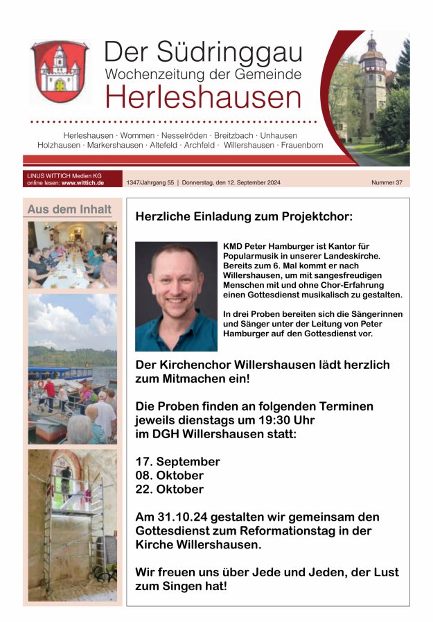 Der Südringgau Titelblatt 37/2024
