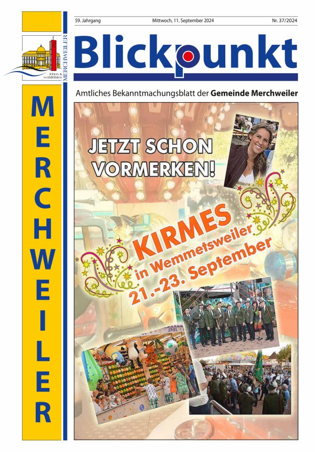 Blickpunkt Merchweiler Titelblatt 37/2024