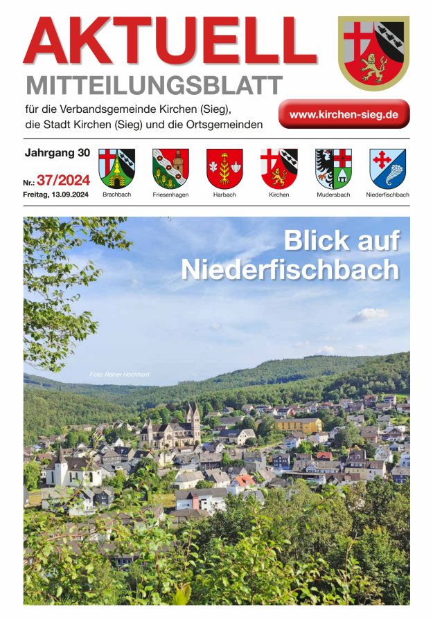 Aktuell - Mitteilungsblatt für die VG Kirchen (Sieg) Titelblatt 37/2024