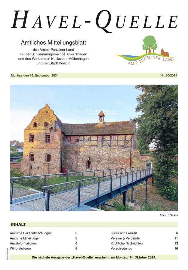 Havel-Quelle Titelblatt 10/2024