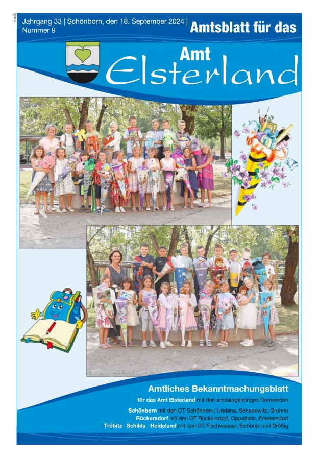 Amtsblatt für das Amt Elsterland Titelblatt 09/2024