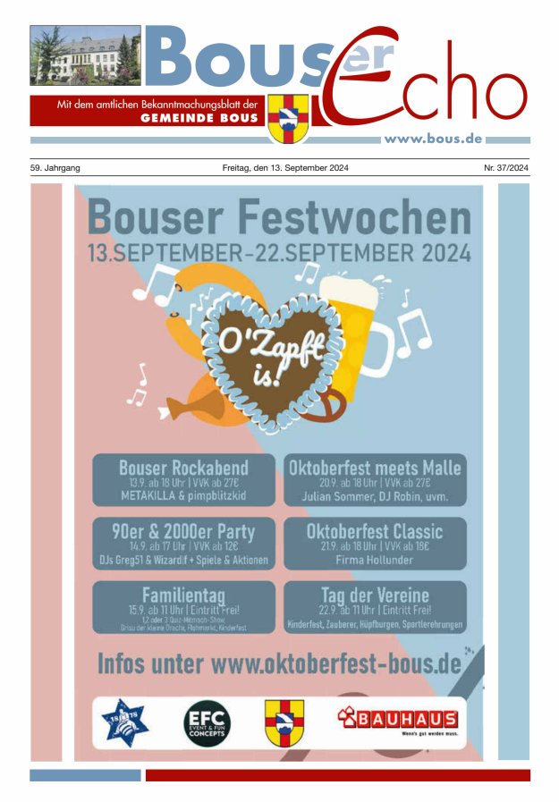 Bouser Echo Titelblatt 37/2024