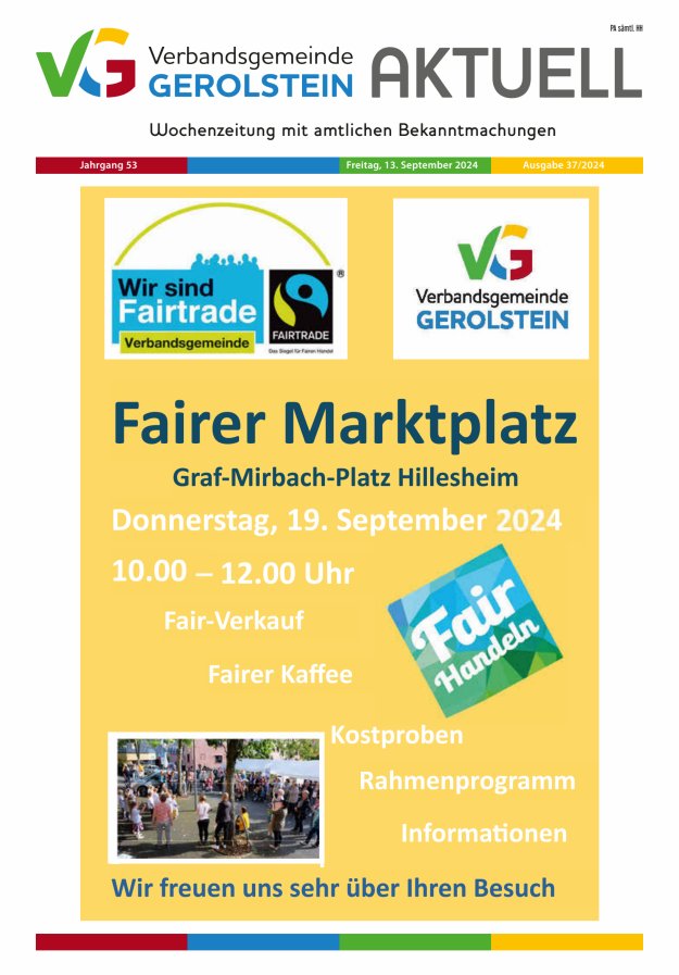 Verbandsgemeinde Gerolstein aktuell Titelblatt 37/2024
