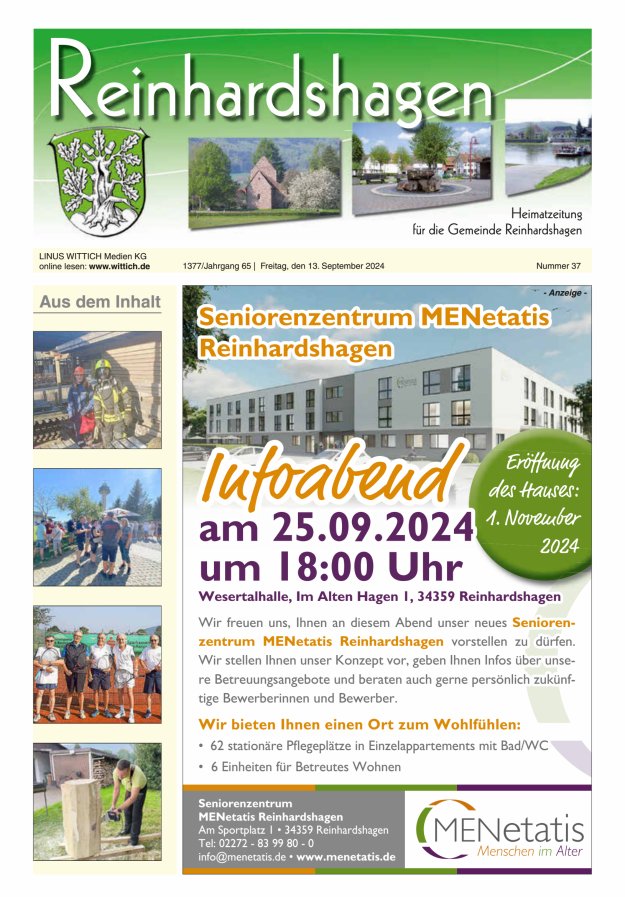 Unser Blättchen Titelblatt 37/2024