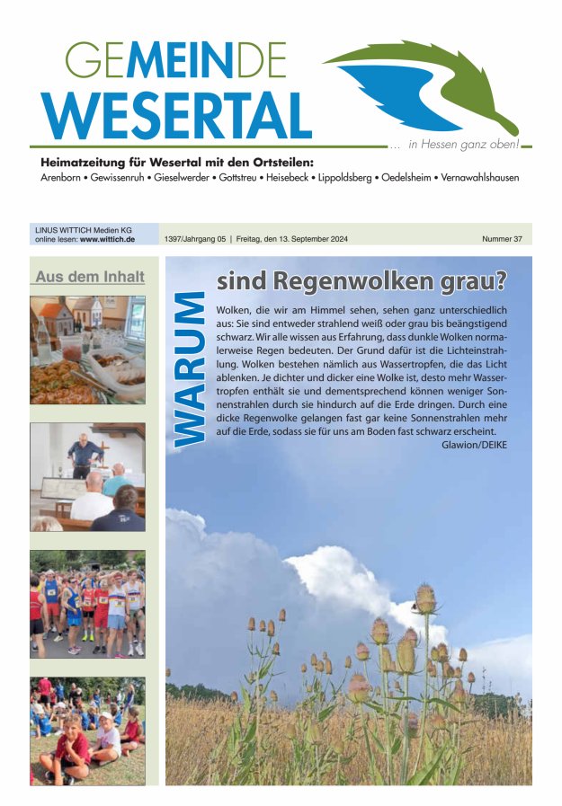 Wesertal Titelblatt 37/2024